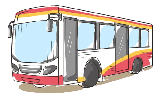 大巴车简笔画