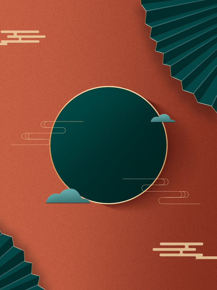 中式古典国潮来袭海报展板宣传背景图PSD设计PS模板素材