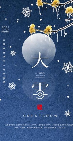 24节气大雪海报