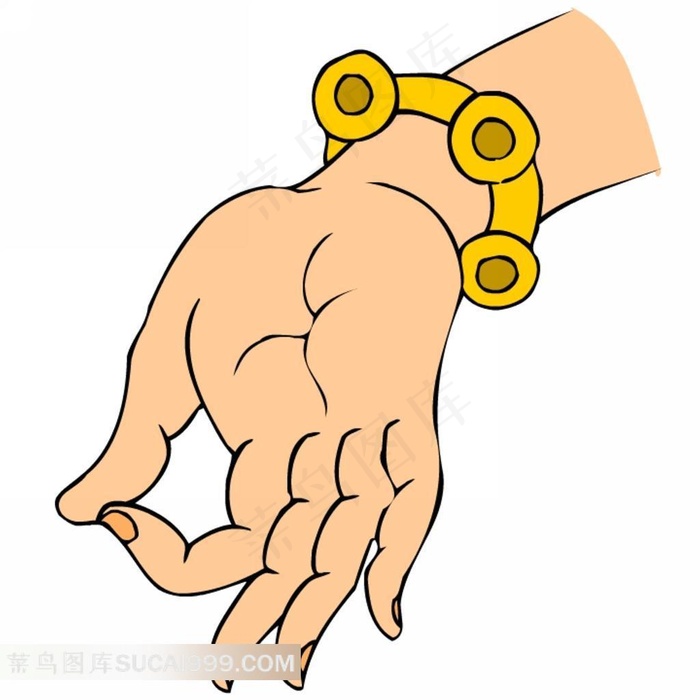 漂亮的观音手势插画