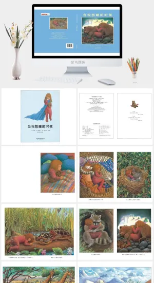 当我想睡的时候幼儿园绘本故事ppt模版预览图