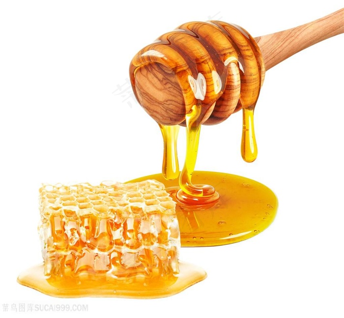 蜂蜜与蜂蜜棒高清图片