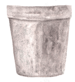 水彩插画-花盆3