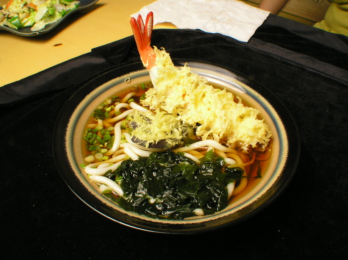  炸大虾乌冬面