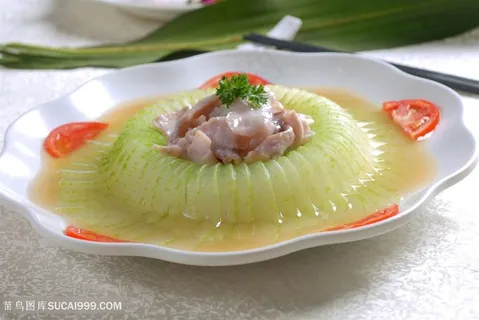 浓汤乌鱼片中华美食摄影图