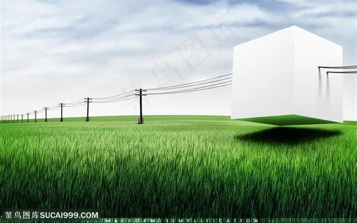 平原草原-草原上的电线杆 平原草原-草原上的电线杆