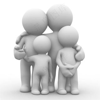 3D小人一家人图片