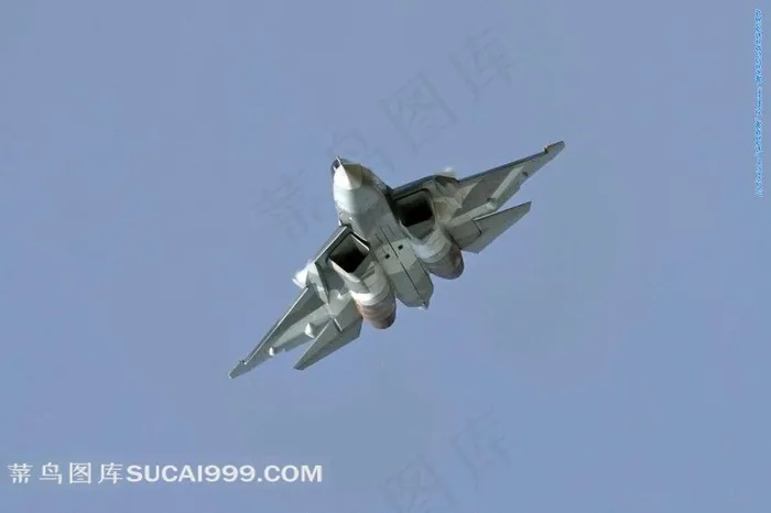 空中飞行的俄式战斗机