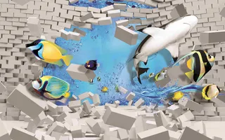 3D背景墙  壁画  彩画