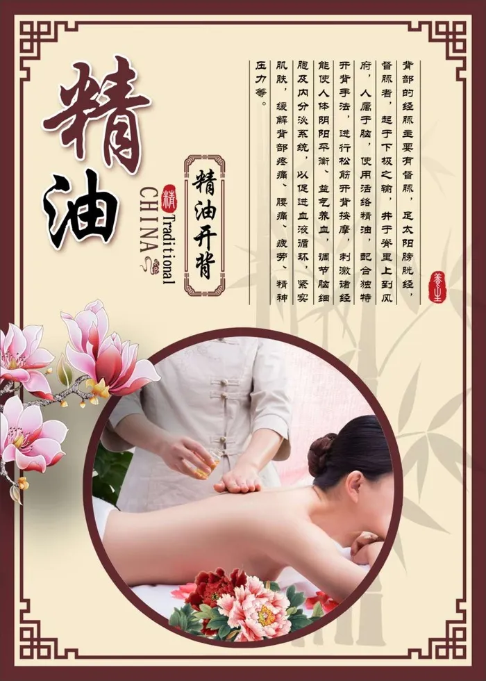 精油护理展板cdr矢量模版下载