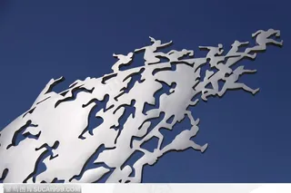 北京印象-万人奔跑塑像