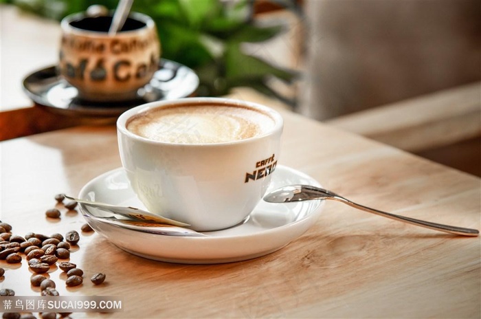 咖啡杯咖啡豆下午茶