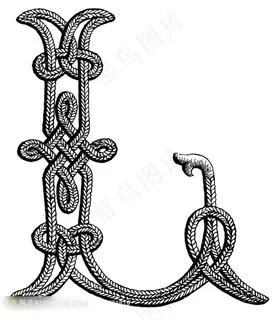 时尚花纹字母L 时尚花纹字母L