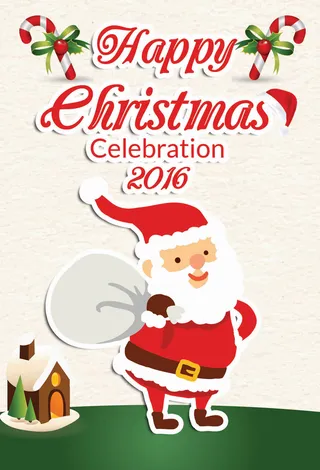 简约大气圣诞节快乐海报