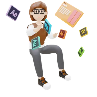 设计师人物招聘模型免扣元素