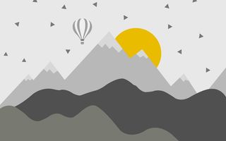 卡通山儿童房背景墙