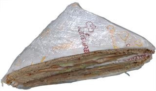 对切卷心菜三角形汉堡包好三明治未切开免抠实物实拍摄影元素素材