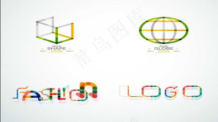 生活字母图标ai矢量模版下载
