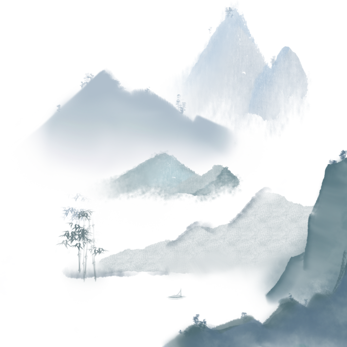 中国风山水祥云PNG免扣素材