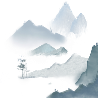 中国风山水祥云PNG免扣素材