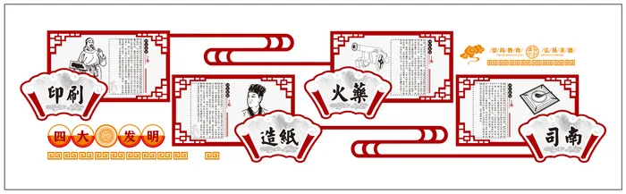校园文化墙展板 造纸印刷思南火药cdr矢量模版下载