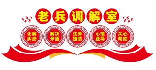 老兵调解室文化墙