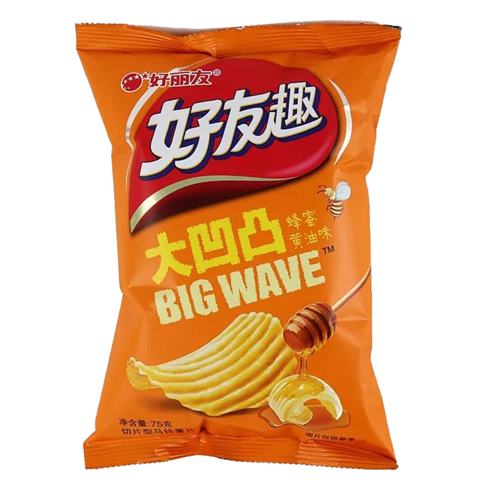 好丽友好友趣大凹凸蜂蜜黄油味小吃超市商品白底图免抠实物摄影png格式图片透明底