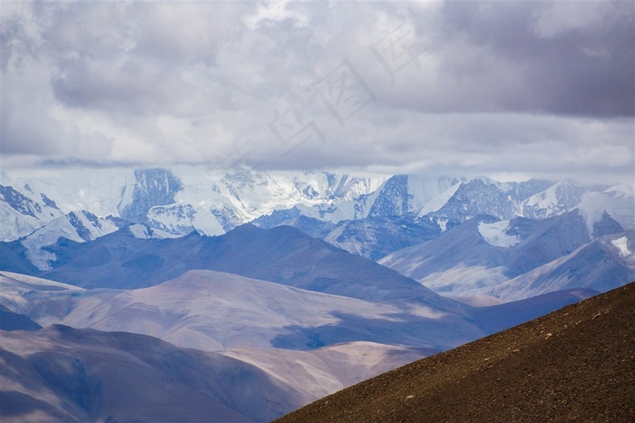 喜马拉雅山群峰鸟瞰景观