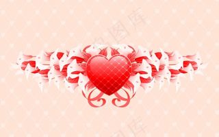 母亲节花朵爱心素材