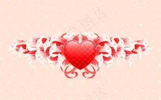 母亲节花朵爱心素材