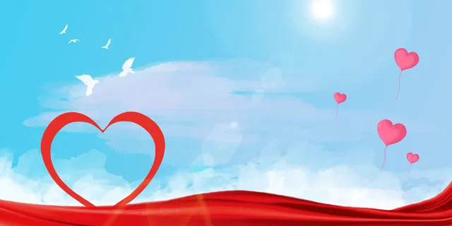 红色公益爱心慈善活动宣传海报展板背景图片PSD分层设计素材模板