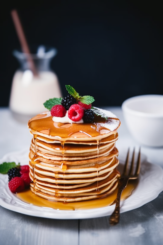 水果松饼甜点美食摄影图