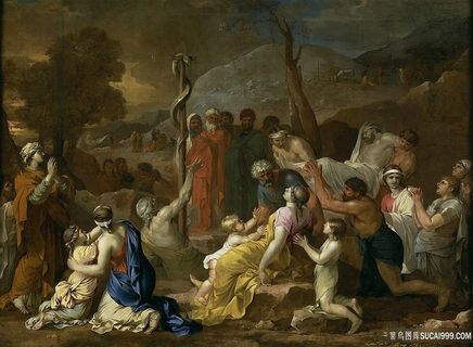 人群油画风景画油画图片