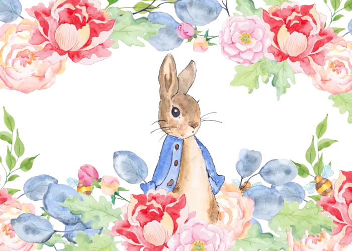 兔子兔年花朵