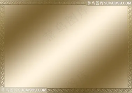 金色金属质感背景边框