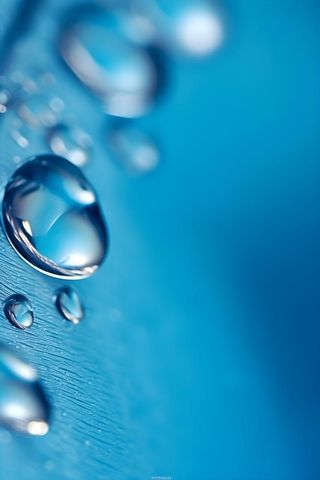 露珠蓝色清新大气背景