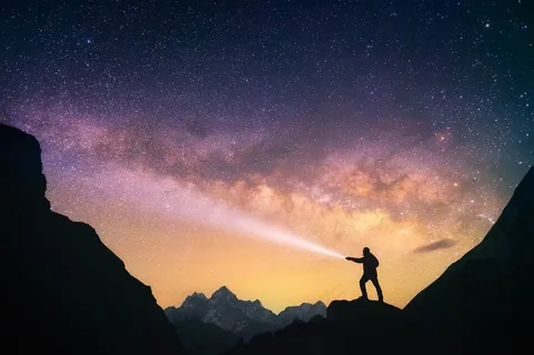 夜色的美丽天空摄影高清图片 夜色的美丽天空摄影高清图片