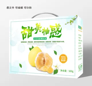 包装盒新鲜柚子礼盒设计手提盒