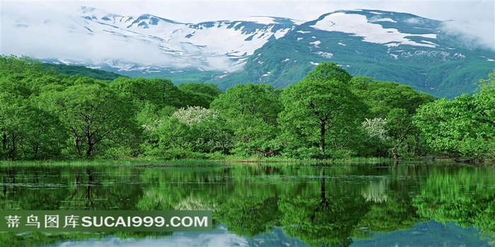 湖光山色美景摄影素材