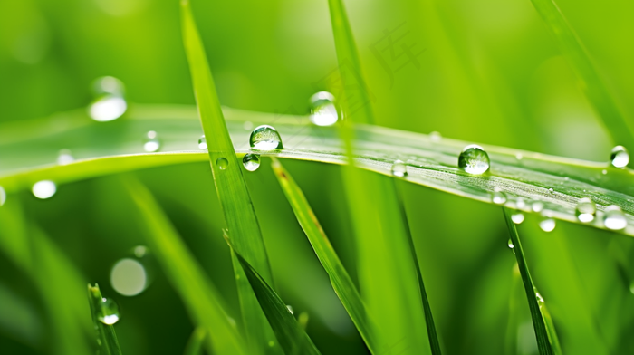 a close up of water droplets on a blade of grass, a macro photograph by Hans Schwarz, pixabay, minimalism, dew drops, dewdrops, wet grass (4368x2448)