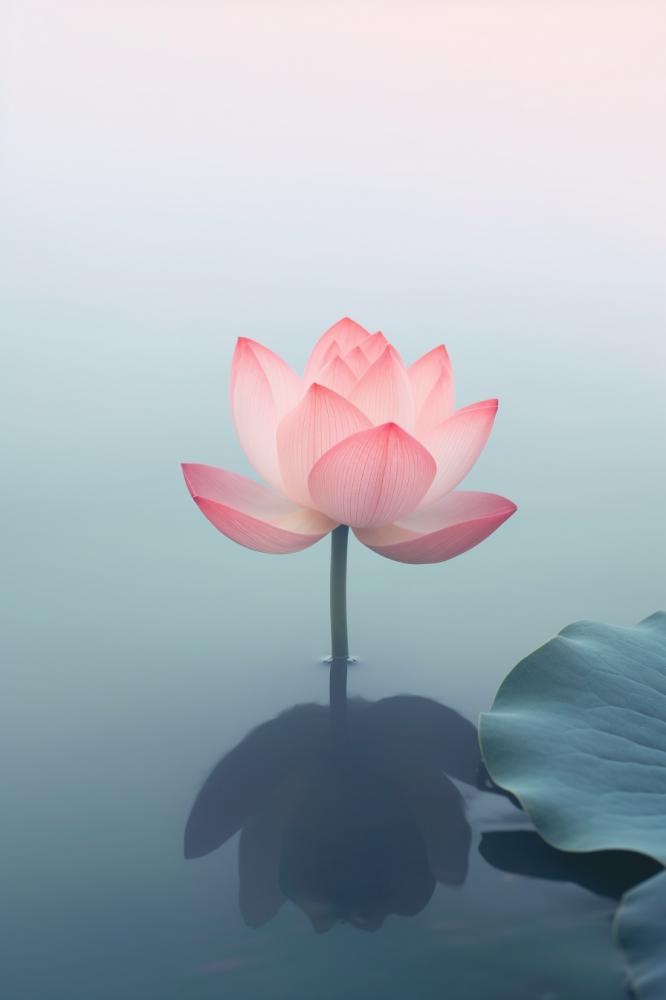 中国风雾面荷花粉色大气背景