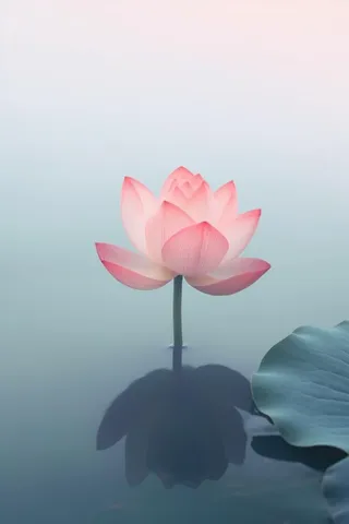 中国风雾面荷花粉色大气背景