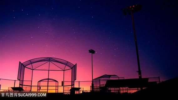 黄昏建筑风景画壁纸