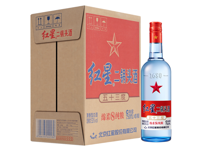 超市商品清晰大图免抠实物摄影png格式图片透明底品牌白酒红星(2)