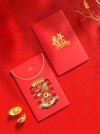2022年虎年新年春节礼盒场景样机