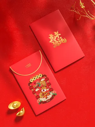 2022年虎年新年春节礼盒场景样机