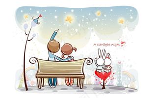 一起看月亮数星星