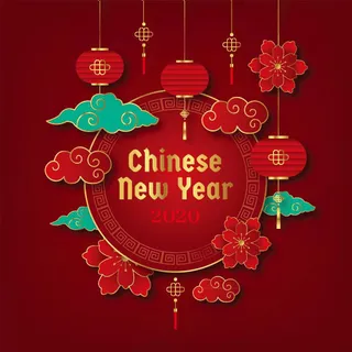 新年图案创意矢量AI素材