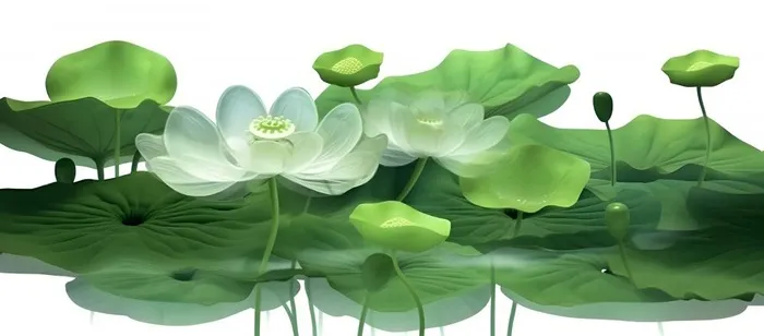 水面荷叶背景