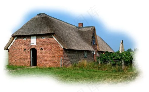 古色古香的茅草屋